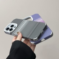 Nouvelle Arrivée Coque de Téléphone Rigide Antichoc Intelligente à Motif Fibre de Carbone pour iPhone 17 Air