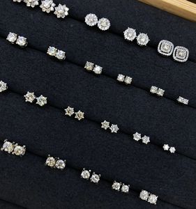 Xinfly <b>Fine</b> Jewelry 18k Gold 0.10ct-1.20ct H VS Natural Diamond <b>Stud</b> <b>Earrings</b> - Product Image 4