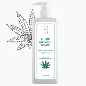 Private label Hemp Seed Hand & Body Loção Acalmem a pele seca Argan Oil Hemp Seed Oil Hidratante e Nutritivo