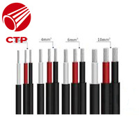 Bester Preis: Twin-Core 4mm 6mm XLPE Verseiltes Verzinntes Kupfer DC/AC 1500V Solar-PV-Kabel ISO/CE/CCC/RoHS/ für 500km/Monat