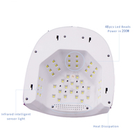 200W SUN S20 Max Rechargeable Sans Fil UV Led Lampe À Ongles Blanc Arc-En-Ciel Portable SUN UV LED Sans Fil Salon De Beauté Sèche-Ongles