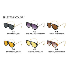 Gafas de Sol Estilo Europeo Americano INS con Pendientes Colgantes, Montura Metálica de Alta Gama, Lentes UV400, Moda con Personalidad - Product Image 5