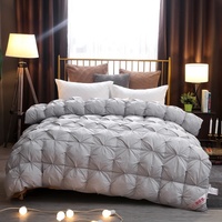 Plume D'oie blanche Couette Velours Couette Géométrique Ensemble De Couette