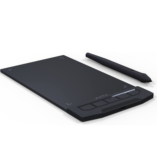 X1-640 Ultra Thin Graphic Drawing Tablet 4-inch 16-bit Pressure USB Interface 5080LPI Resolution Battery-Free Pen Digital