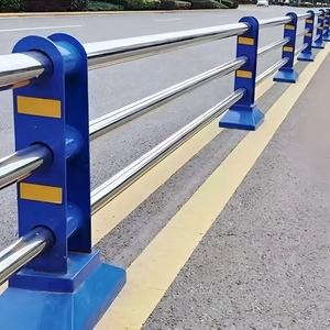 Barriera di Sicurezza Portatile con Base, <span class=keywords><strong>Guardrail</strong></span> in Acciaio Inox Blu e Argento, Livello Ingegneristico, Riflettente e Leggero - Product Image 6