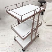 Chariot de rangement spécial pour produits de beauté, chariot à ongles et cils, chariot à outils de coiffure et coloration pour influenceurs, chariot à cosmétiques