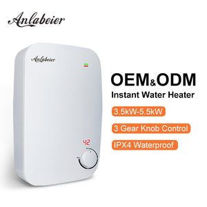 เครื่องทำน้ำอุ่นแบบปุ่มควบคุม 5500W ฮีตเตอร์สแตนเลส ให้ความร้อนเร็ว 220V 230V 240V ราคาโรงงาน - Product Image 1