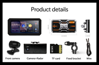 Dispositivo de Grabación Dual de 6 Pulgadas y 1080P para Motocicletas, CarPlay, Android Auto y Apple CarPlay, con Control por Voz y Operación Táctil