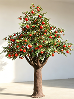 Kunstmatige granaatappelboom, levensechte fruitboom met rode vruchten voor villa, theesalon, hotel, winkelcentrum, boerderij, binnenplaats, landschapsdecoratie