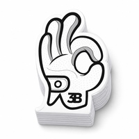 Impression d'autocollants personnalisés avec logo, étiquettes en vinyle découpées pour les bouteilles, les boîtes, l'emballage et une utilisation promotionnelle