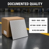 Feuille de butyl gaufrée carrée 40x25cm, 1,5mm, 10 pièces par boîte, tapis insonorisant auto-adhésif pour isolation phonique automobile, portes et toitures