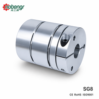 Coupleur compact robuste avec moyeu en aluminium et pince à disque en acier inoxydable, sans jeu, rotation identique pour imprimante 3D, moteur pas à pas CNC, servomoteur