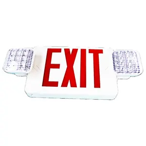 Housing Recessed Battery Backup Rechargeable Led Emergency Exit Sign Light Combo