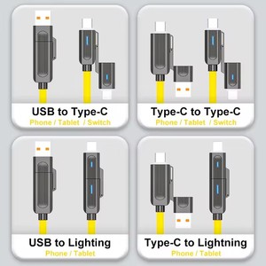 Biểu Tượng Tùy Chỉnh 4-Trong-1 Chất Lỏng Silicone 100W Siêu Nhanh Sạc Cáp Dữ Liệu 5A Nhanh Chóng Sạc Cáp Điện Thoại Cho Android Tương Thích - Product Image 6