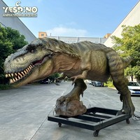 Modèle de dinosaure T-Rex animatronique ultra-réaliste en acier avec servomoteur de qualité muséale pour parcs à thème, parcs d'aventure et musées intérieurs