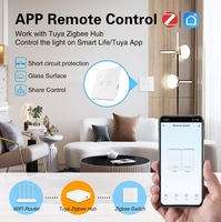 Interruptor Inteligente de Luz de 220V Compatible con Alexa y Google Home, para Sistema Zigbee, Control Remoto por Aplicación, Sensor Inteligente