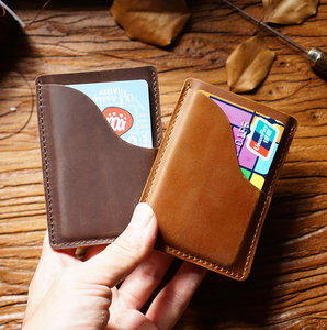 Tarjetero de Cuero Crazy Horse de Alta Calidad con Logotipo Personalizado, Cuero Vacuno Genuino de Grano Completo para Tarjetas de Crédito - Product Image 3