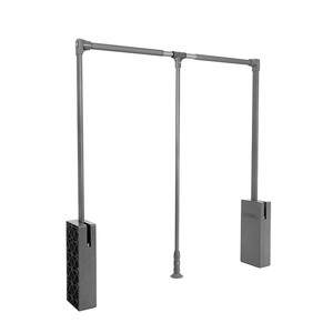 Folding <b>clothes</b> <b>rail</b> for wardrobe, optimal series graphite, 600-830mm - Product Image 1