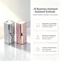Earbud Penerjemah Cerdas AI, Bluetooth 5.3 Nirkabel, Peredam Kebisingan, Pemutaran 4 Jam, Headphone In-Ear untuk Bisnis & Perjalanan
