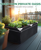 Pot de culture surélevé divisé pour jardin, en tissu feutre, auto-arrosant, écologique et durable