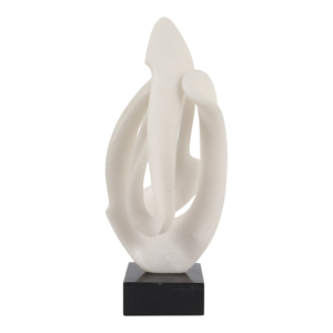 Scultura Decorativa in Resina con Base in Marmo, Elemento d'Arredo Contemporaneo per Soggiorno, Bagno e Tavolino da Caffè - Product Image 1