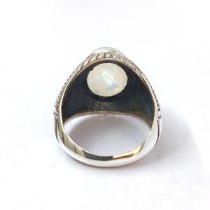 Bague en pierre de lune, argent sterling 925, bague en pierre précieuse, collection artisanale de pierres de lune, bagues fines, bijoux en argent, prix de gros - Product Image 5