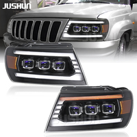 Faros Delanteros LED JUSHUN para Jeep Grand Cherokee 1999-2004, Luces de Circulación Diurna con Señal Dinámica LED