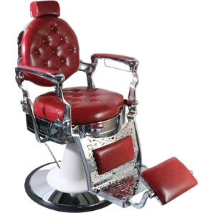Fashion Gold Red Classic Black <b>Vintage</b> Barber <b>Chair</b> Hydraulic Pump Reclining <b>Chair</b> Barber for Hair Salon - Product Image 3