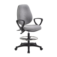 Chaise de bureau ergonomique pivotante double fonction pour chambre à coucher, avec dossier inclinable confortable en tissu, design moderne pour le personnel et l'étude