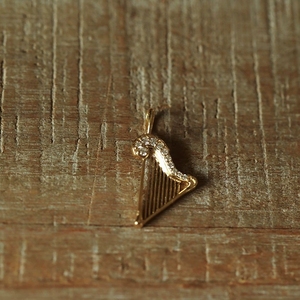 N722-S925 Zilver 18K Verguld Zirkoon Harp Hanger Ketting voor Vrouwen Muziekinstrument Stijl Elegant Ontwerp - Product Image 2