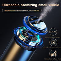 Purificateur d'air pour voiture, diffuseur d'huiles essentielles, humidificateur, éclairage ambiant, USB, Mini Portable, pour voiture, maison, bureau