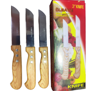 سكاكين مطبخ من 12 قطعة بلون خشبي رخامي مقاس 3 بوصات بشفرة آمنة من الكيوي ، سكاكين مطبخ جذابة من البلاستيك - Product Image 1