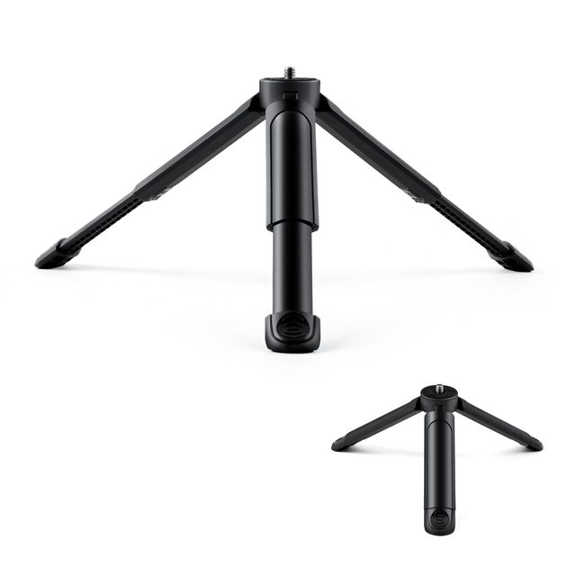 KAMPHO Mini Adjustable Tripod Tabletop Desktop Stand with 1/4" Screw for DJI OSMO, Mobile Phone, Flash Light