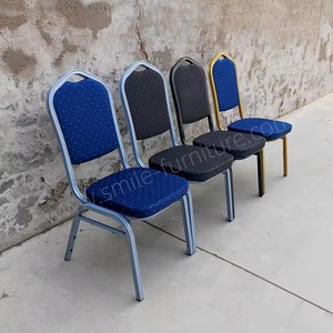Chaises de banquet royales rembourrées en tissu, vente en gros directe d'usine chinoise, chaises de banquet capitales pour mariages - Product Image 4