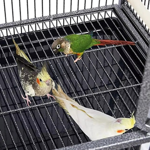 Cage à oiseaux pour animaux de compagnie multi-couches en fer forgé solide direct d'usine avec séparateur central grande cage pour petit <span class=keywords><strong>animal</strong></span> résistant à la mastication - Product Image 6