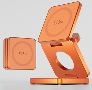Base de Carga Magnética <span class=keywords><strong>3</strong></span> en 1 de 25W para iPhone 17 y 16, Cargador Inalámbrico Magnético Plegable de 25W para Viajes, Hogar u Oficina - Product Image 3