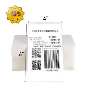 Kammit Ready to Ship Fanfold 4 "X 6" <span class=keywords><strong>etichette</strong></span> termiche dirette 500 pezzo Per pila etichetta termica di spedizione - Product Image 1