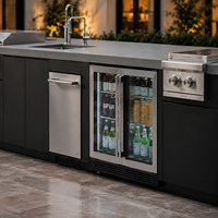 Cuisine barbecue extérieure  et station de grill pour villas Four électrique encastré sur mesure et gril en acier inoxydable