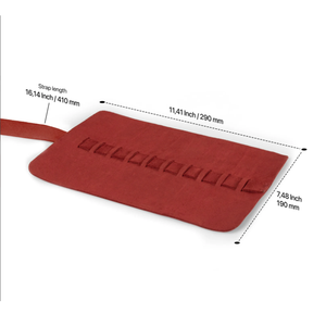 Estuche enrollable para bolígrafos <span class=keywords><strong>de</strong></span> cuero PU vintage, organizador <span class=keywords><strong>de</strong></span> lápices creativo para viaje, bolsa enrollable plegable para bolígrafos - Product Image 6