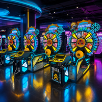 Machine de jeu de tir à billes gonflables à monnayeur avec pistolet laser et grande roue pour les foires et centres commerciaux