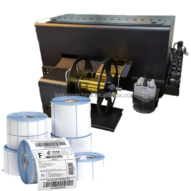 Multifunctional Sticker Label Printing Machine A3 UV Label Printer Roll to Roll Label Printer for Cans Plastic Jar Water Bottles