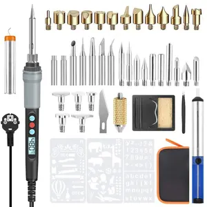 45 In 1 90W Lcd Digitale Gravure Soldeerbout 110V/220V Soldeerborstel Gravure Gereedschapsset Digitaal Soldeergereedschap Burnig Kit