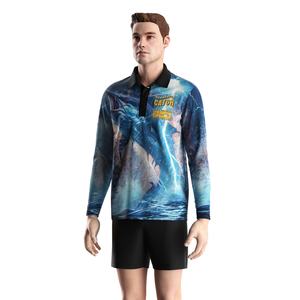 Polo de Manga Larga con Botones para Pesca y Caza, Protección Solar UPF50+, Costuras Triples Resistentes, Estampados Sublimados - Product Image 2