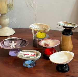 Gobelet en verre artisanal personnalisé en coquille de conque naturelle, écologique et réutilisable, style bohème, pour boissons froides, vin et cocktails - Product Image 6
