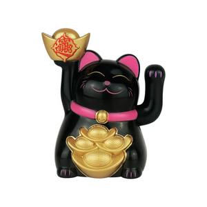 Lampu Interior mobil tenaga surya 2 ", lampu meja Interior mobil kucing keberuntungan dengan tangan, dekorasi kreatif untuk hadiah - Product Image 3