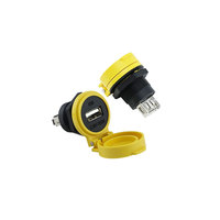 Connecteur femelle étanche et anti-poussière Lshitech M22.5 USB 2.0/3.0 pour transmission de données et équipements industriels, etc.