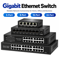 Switch Ethernet Gigabit 5, 8, 16, 24 ports 10/100/1000 Mbps non géré, pour bureau, montage en rack, usage domestique ou professionnel, OEM ODM