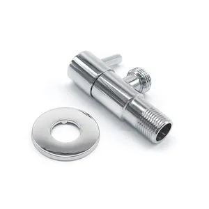 Válvula de ángulo de acero inoxidable de alta calidad 1/2 "3/4" cromado para debajo del fregadero baño fontanería artículos sanitarios