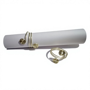 Anillo para Servilletas con Diseño de Palmera Dorada, Decoración de Mesa de Latón para Bodas, Cenas, Restaurantes, Hoteles y Hogares - Product Image 6