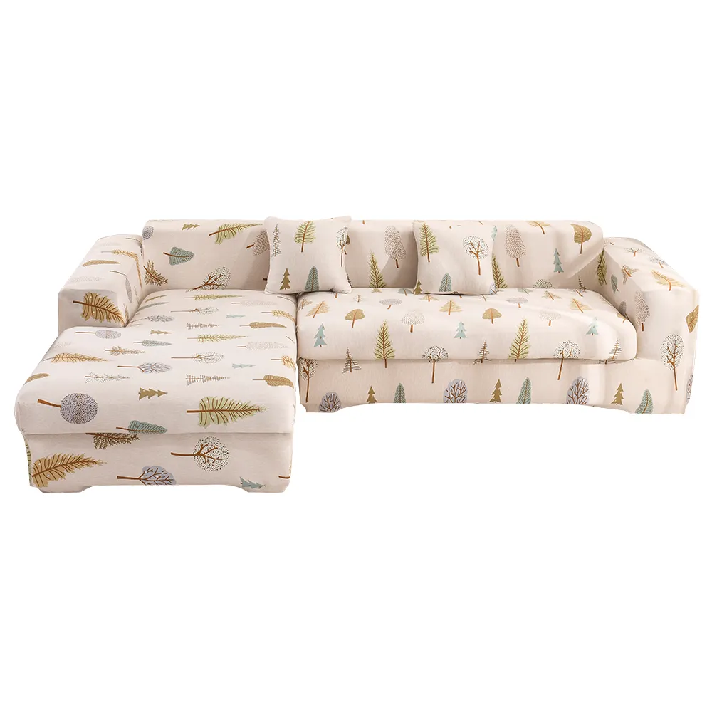 Capa de sofá de algodão branca, capa para sofá de algodão com novo design, capa de sofá de canto